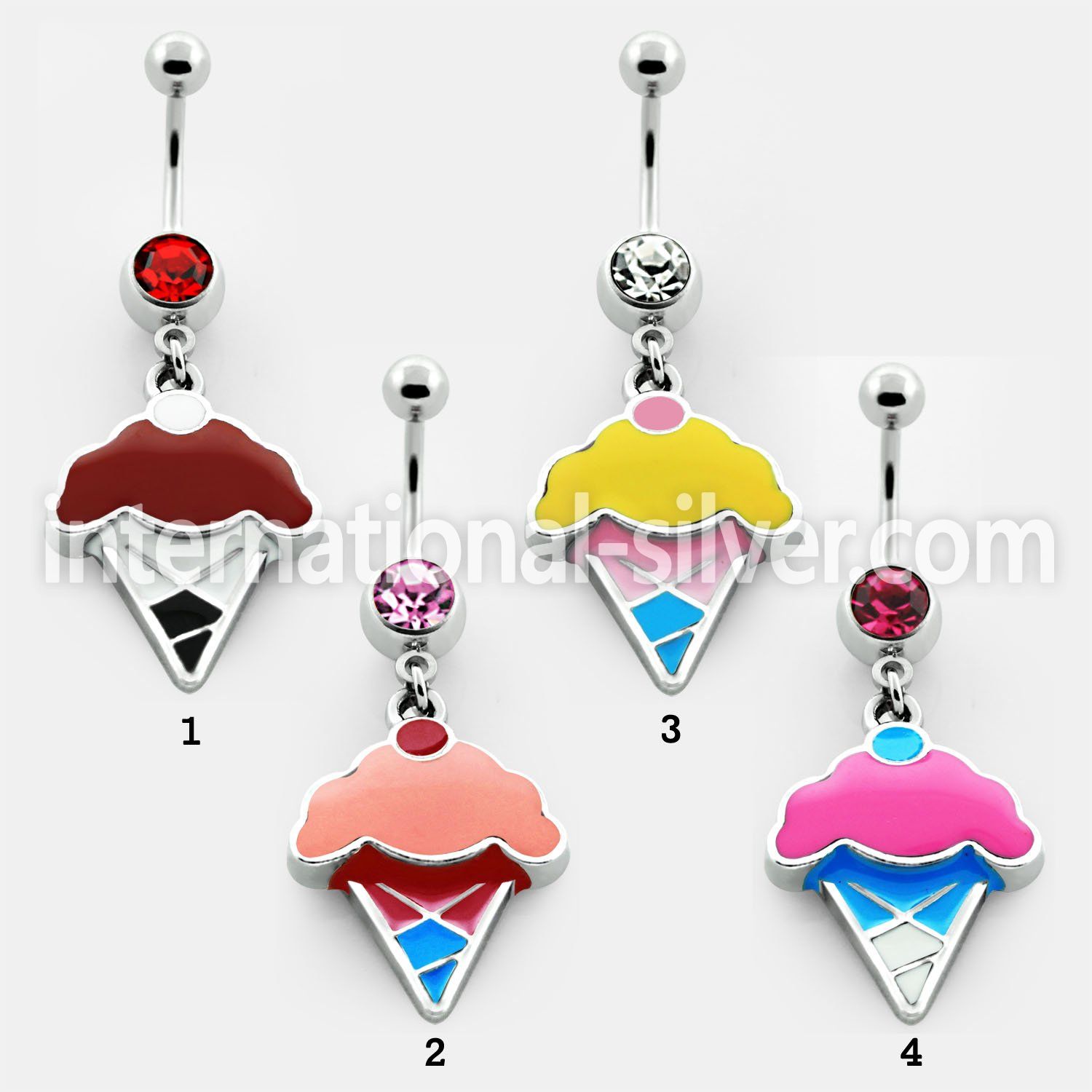 mcd412 belly rings surgical steel 316l belly button