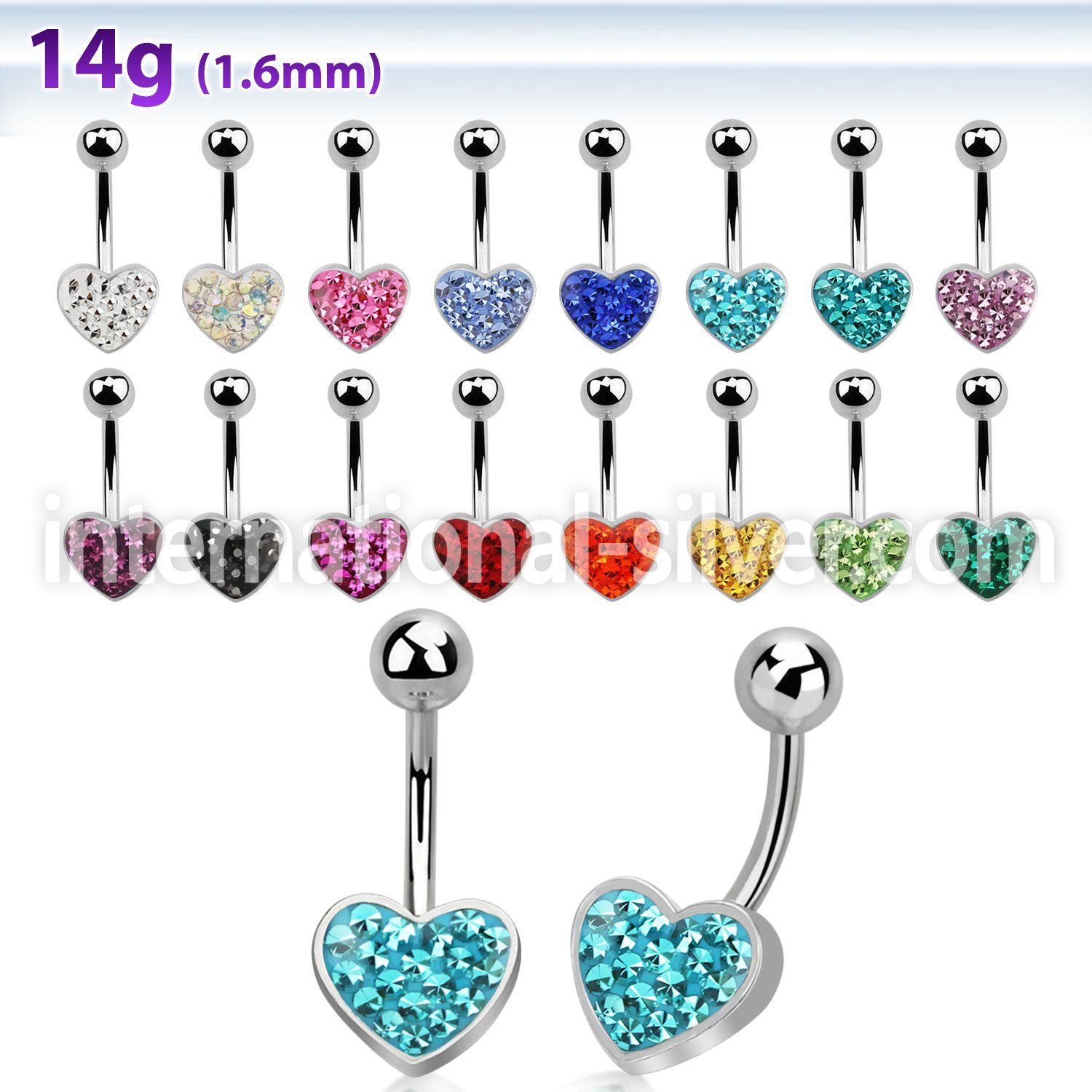 mcd426 belly rings surgical steel 316l belly button