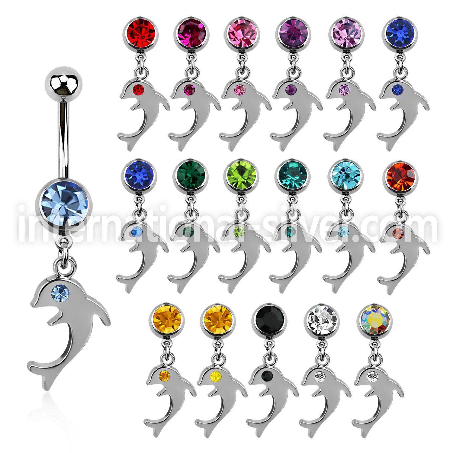 mcd446 belly rings surgical steel 316l belly button