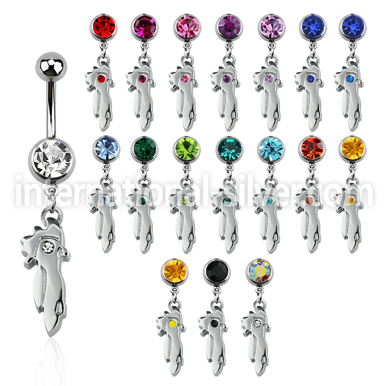 mcd464 belly rings surgical steel 316l belly button