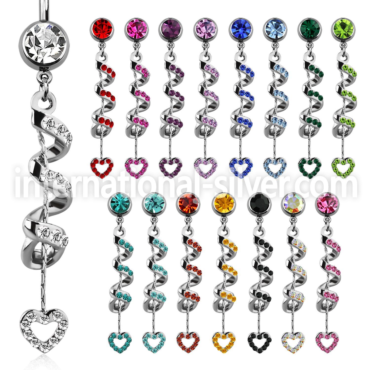mcd477 belly rings surgical steel 316l belly button