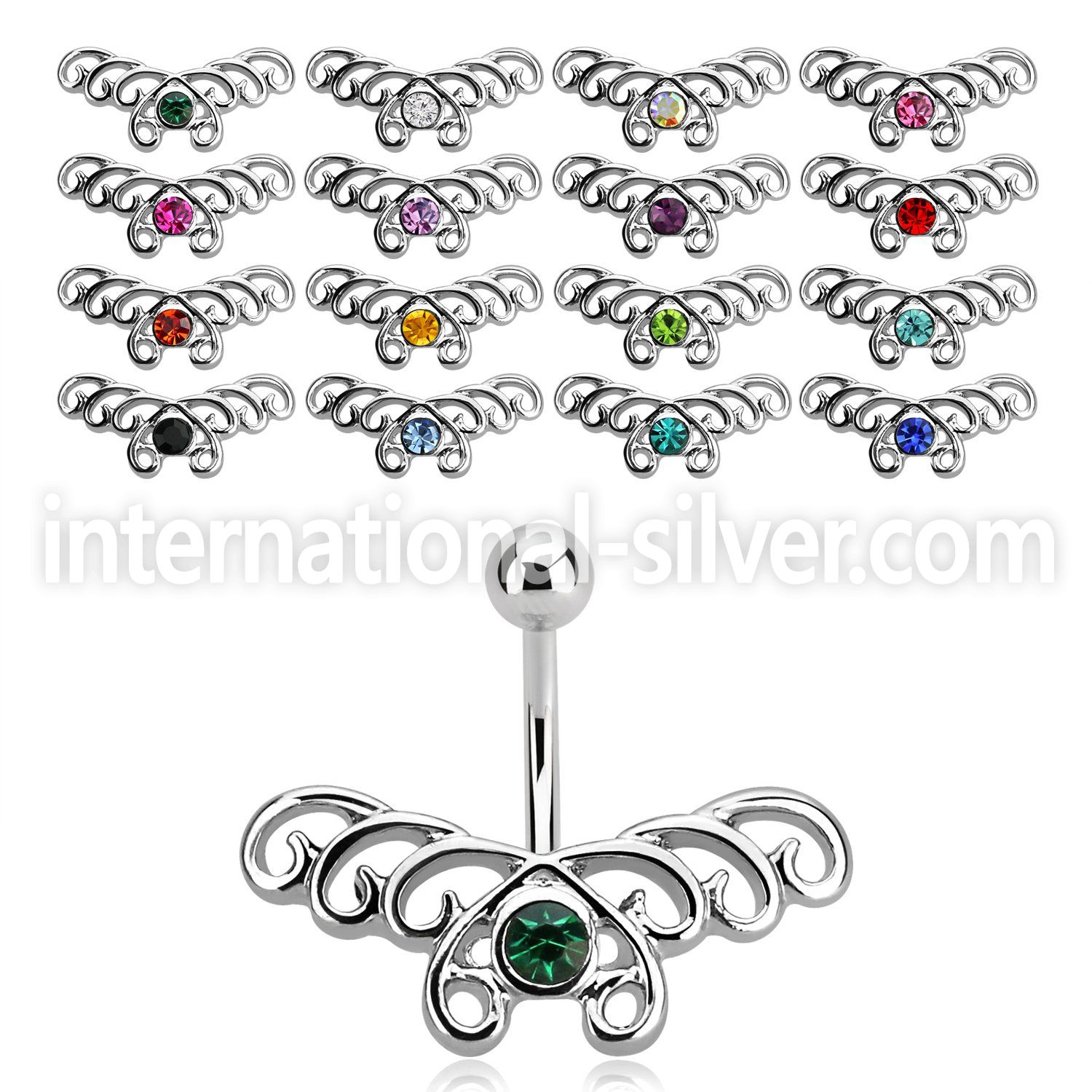 mcd493 belly rings surgical steel 316l belly button