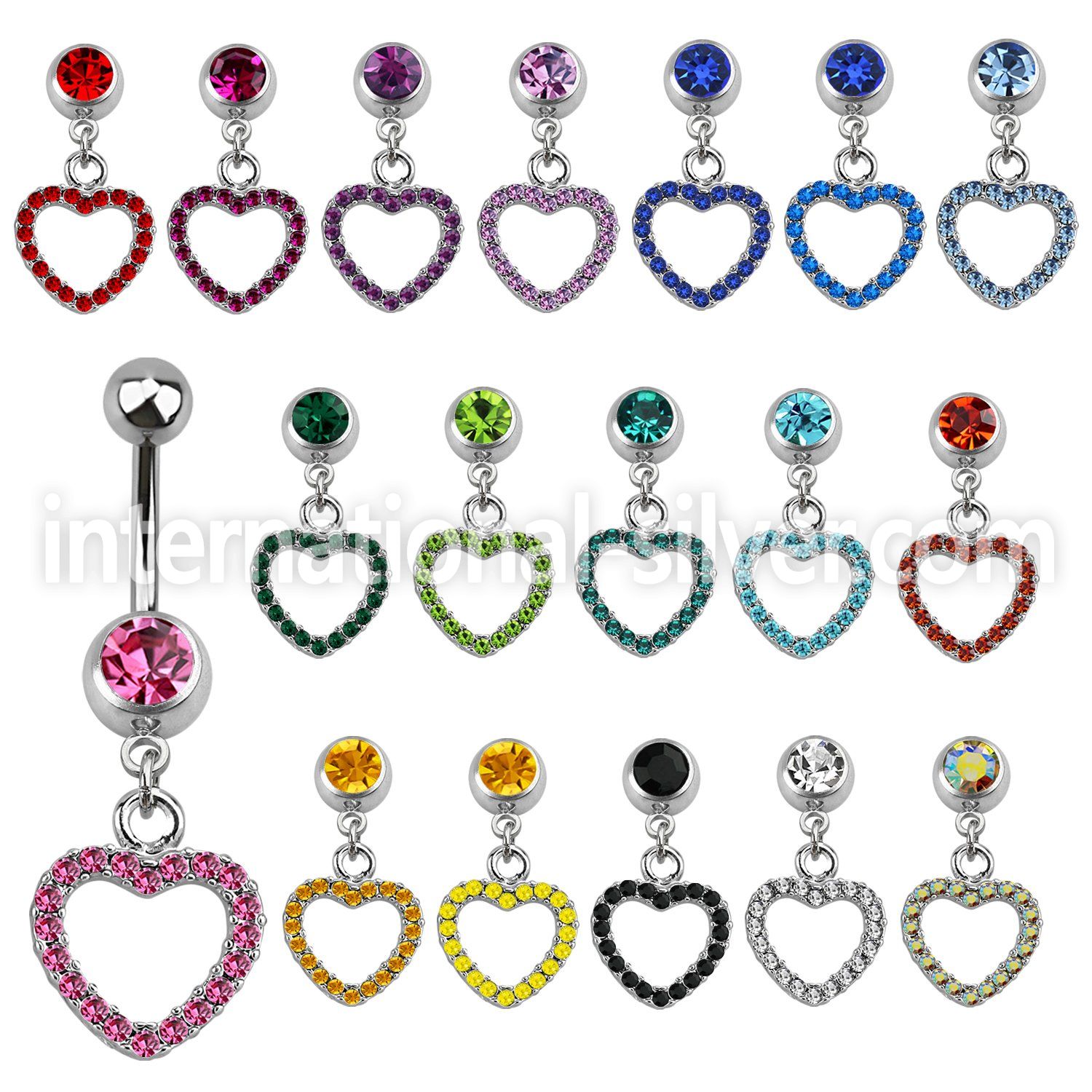 mcd497 belly rings surgical steel 316l belly button