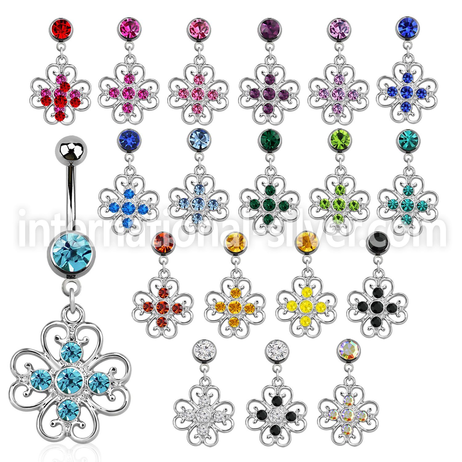 mcd500 belly rings surgical steel 316l belly button