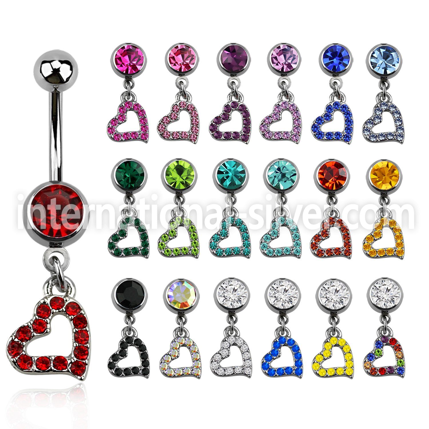 mcd542 belly rings surgical steel 316l belly button