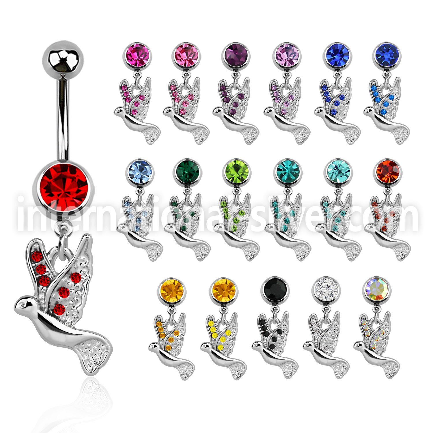 mcd550 belly rings surgical steel 316l belly button