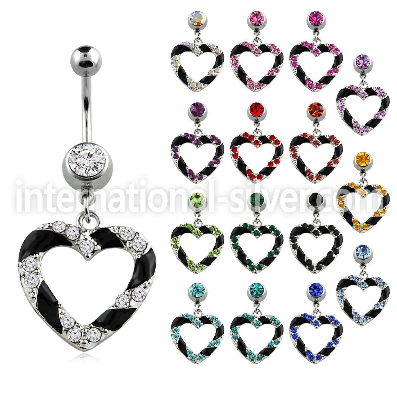 mcd551 belly rings surgical steel 316l belly button