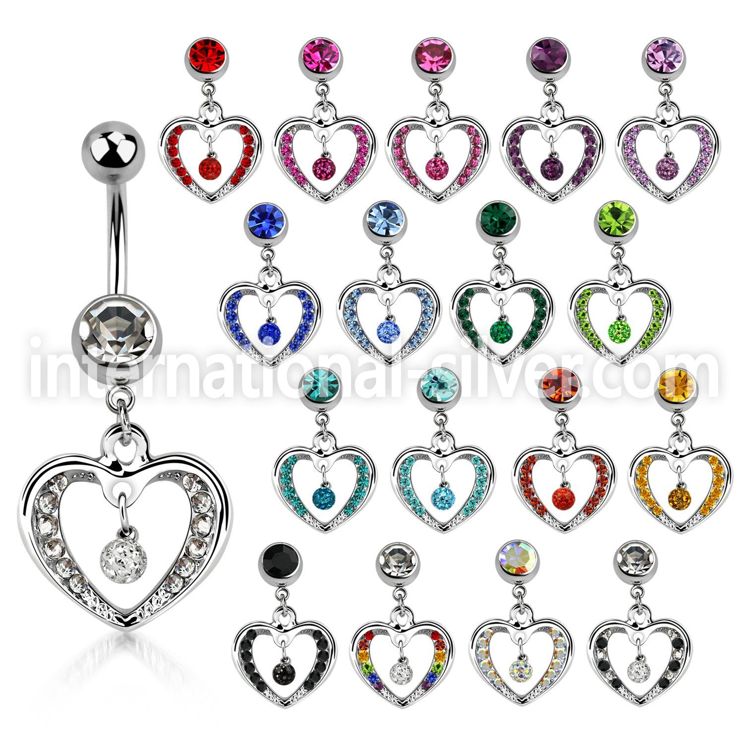 mcd571fr belly rings surgical steel 316l belly button