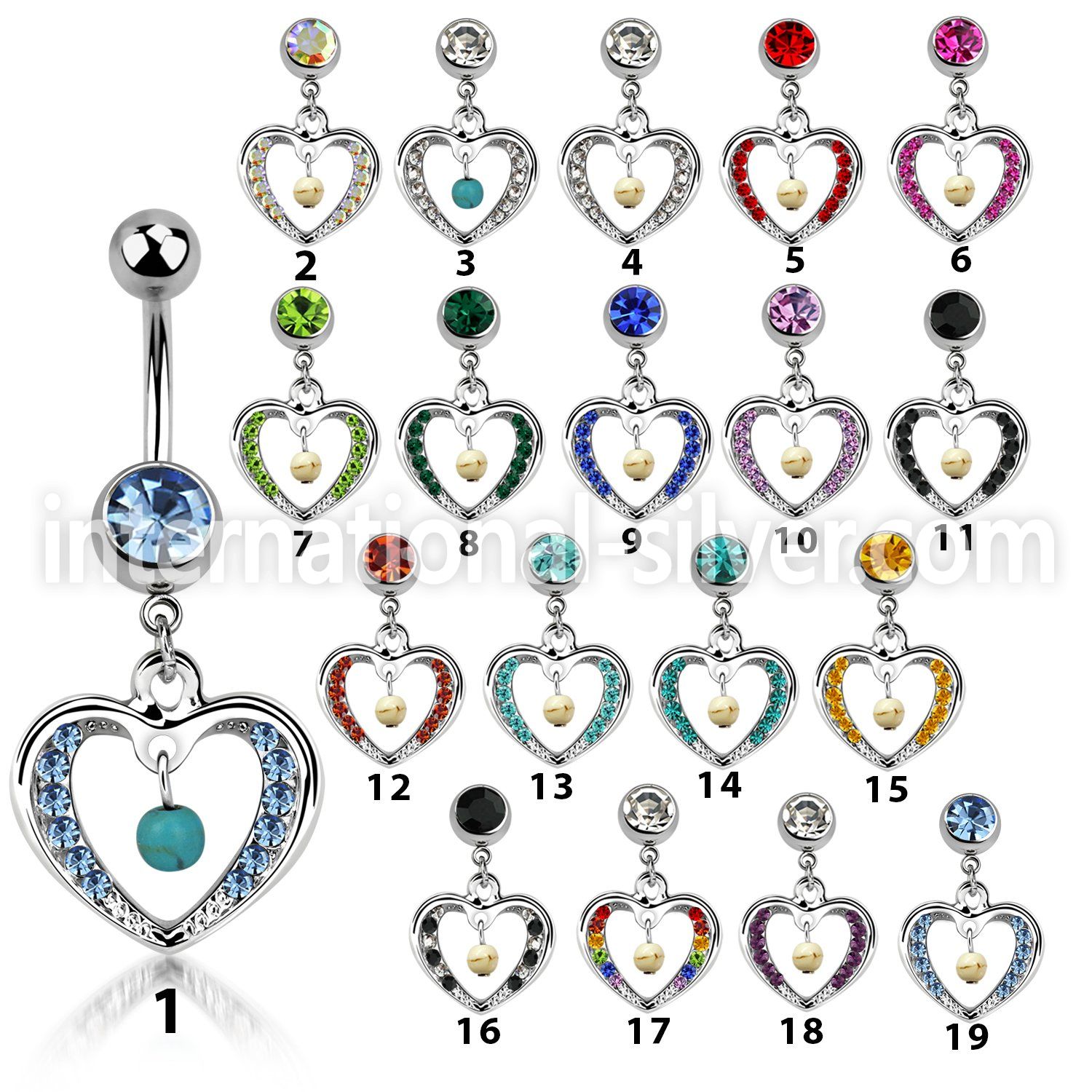 mcd571tq belly rings surgical steel 316l belly button
