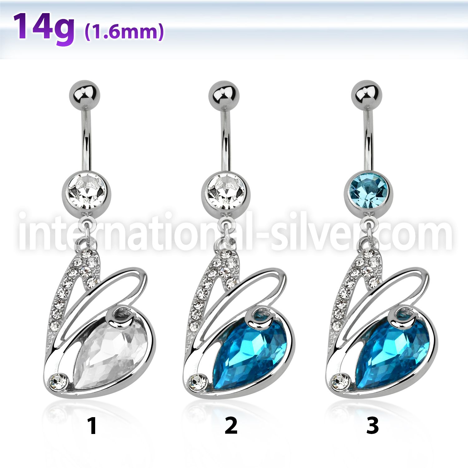 mcd586 belly rings surgical steel 316l belly button