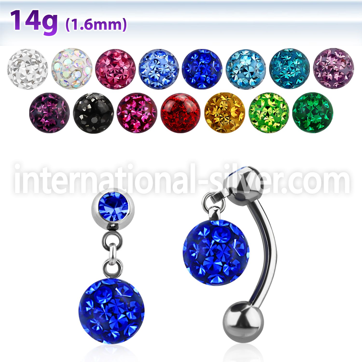 mcd627 belly rings surgical steel 316l belly button