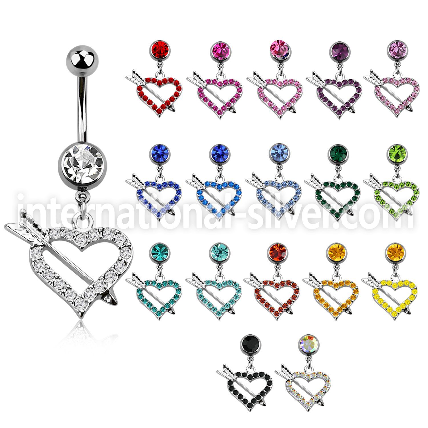 mcd678 belly rings surgical steel 316l belly button