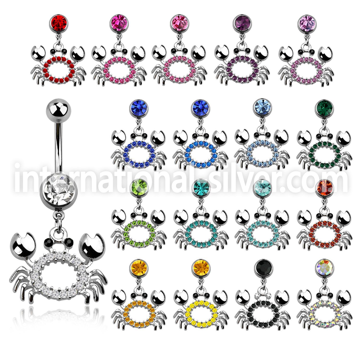 mcd679 belly rings surgical steel 316l belly button