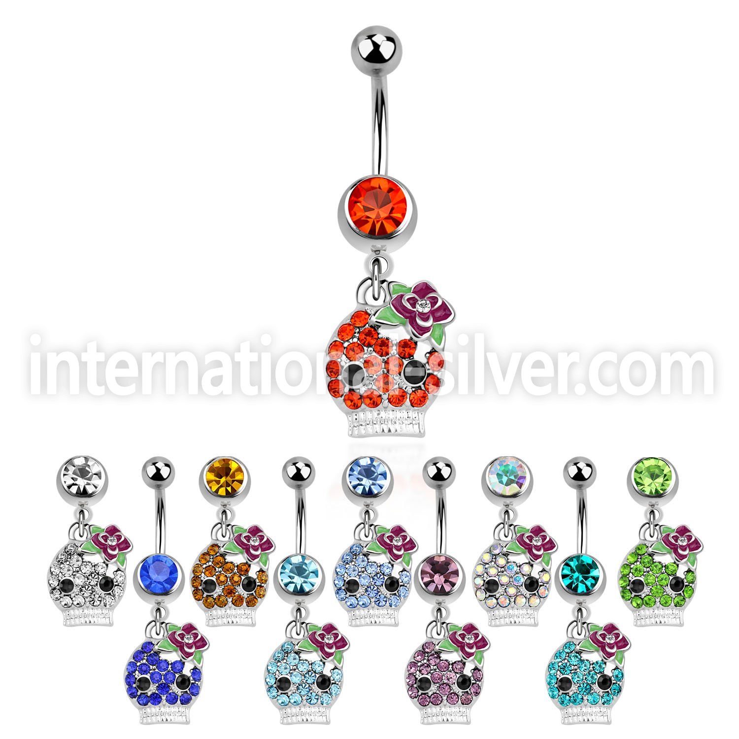 mcd687 belly rings surgical steel 316l belly button