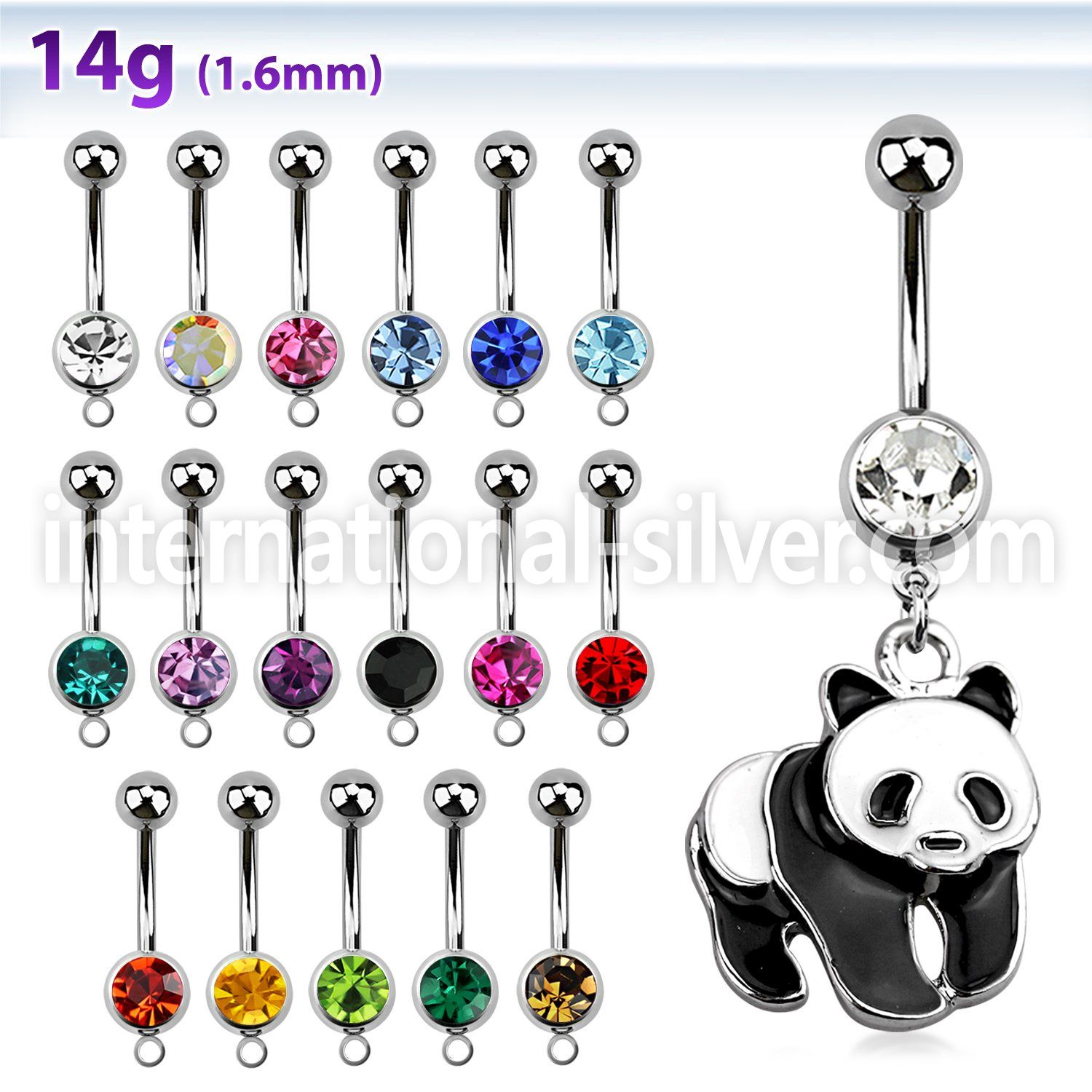 mcd688 belly rings surgical steel 316l belly button