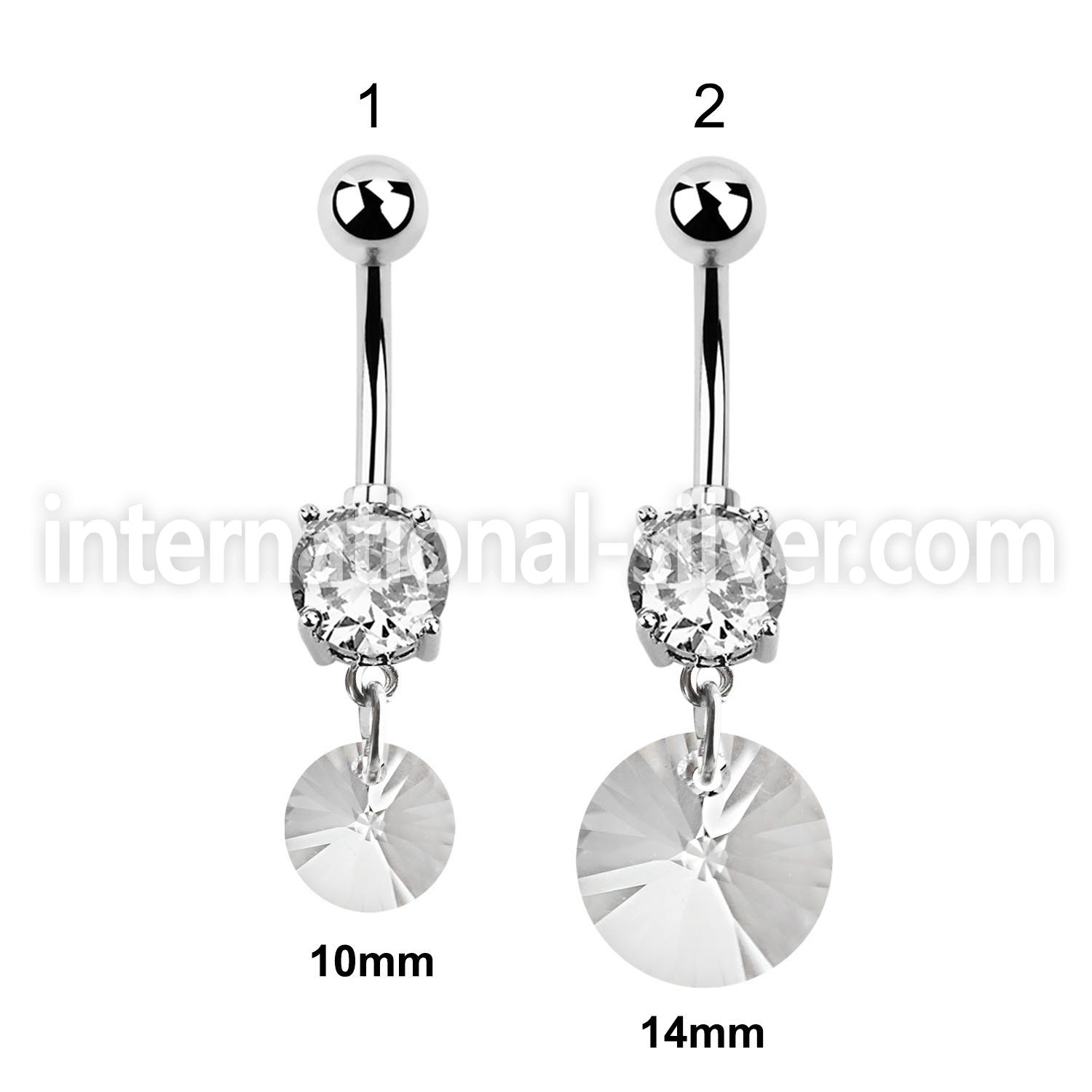 mcd717 belly rings surgical steel 316l belly button