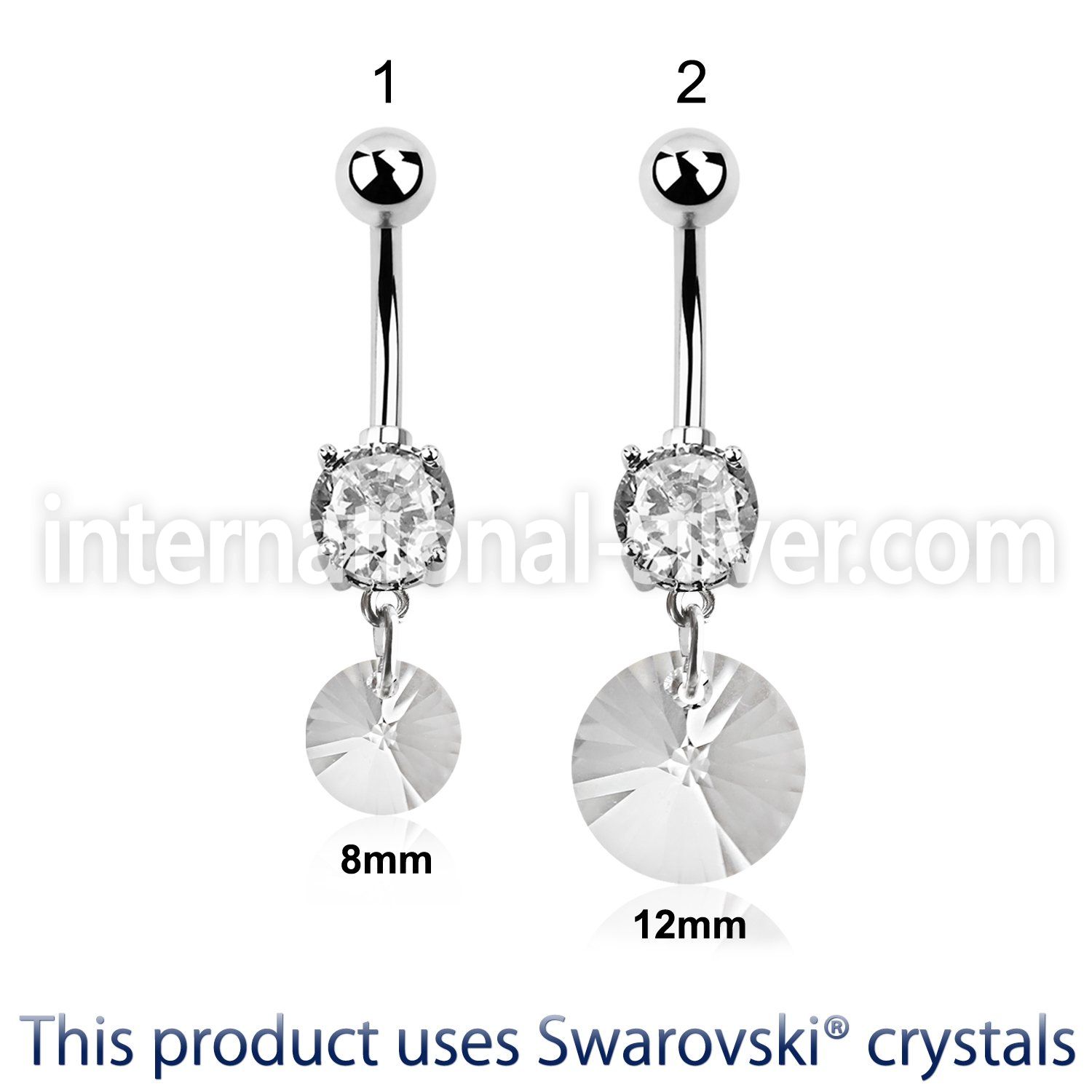 mcd718 belly rings surgical steel 316l belly button