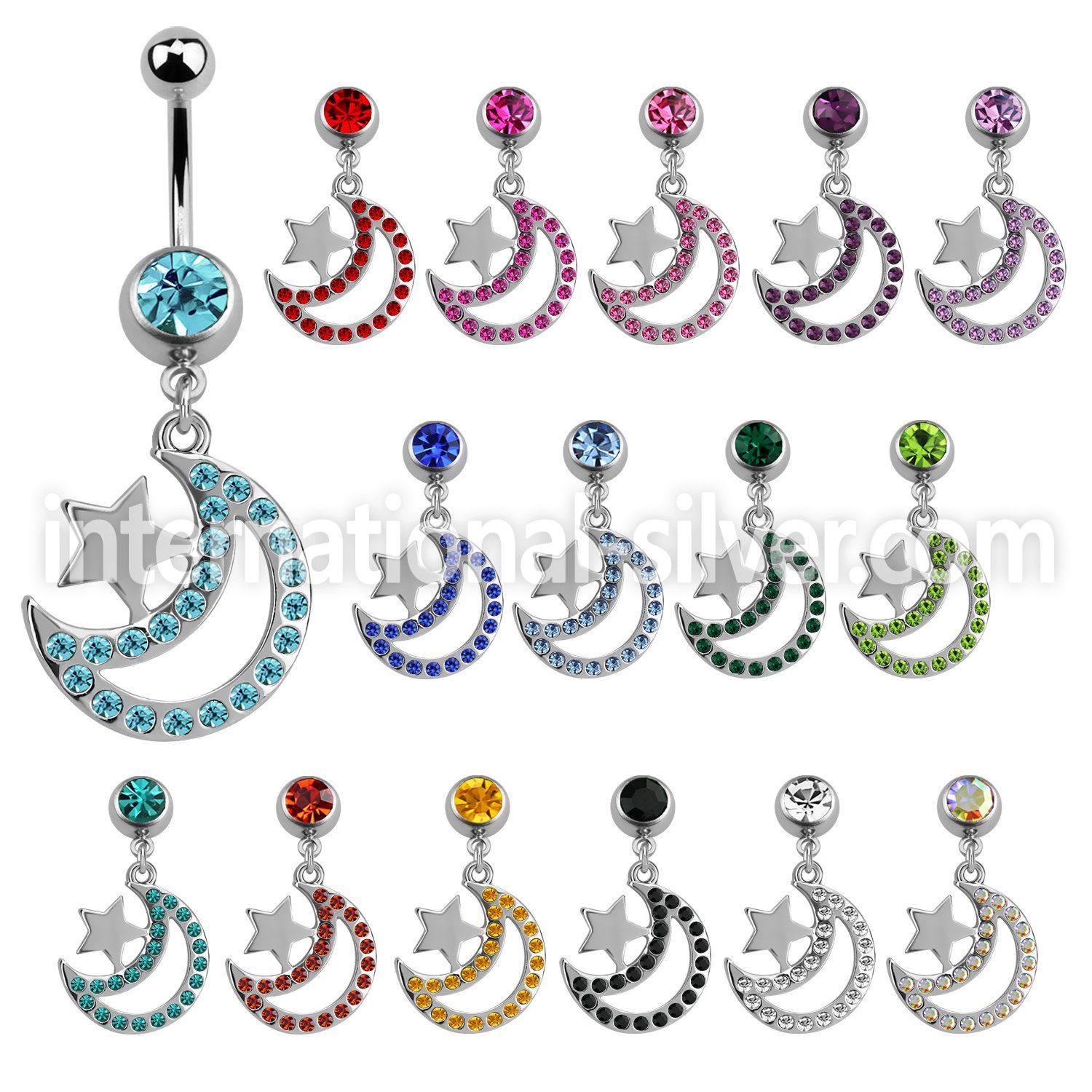 mcd723 belly rings surgical steel 316l belly button