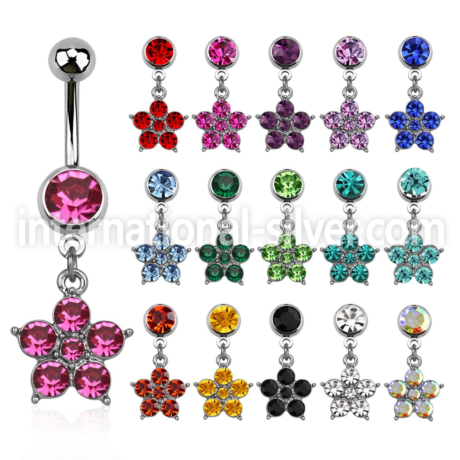 mcdflc20 belly rings surgical steel 316l belly button