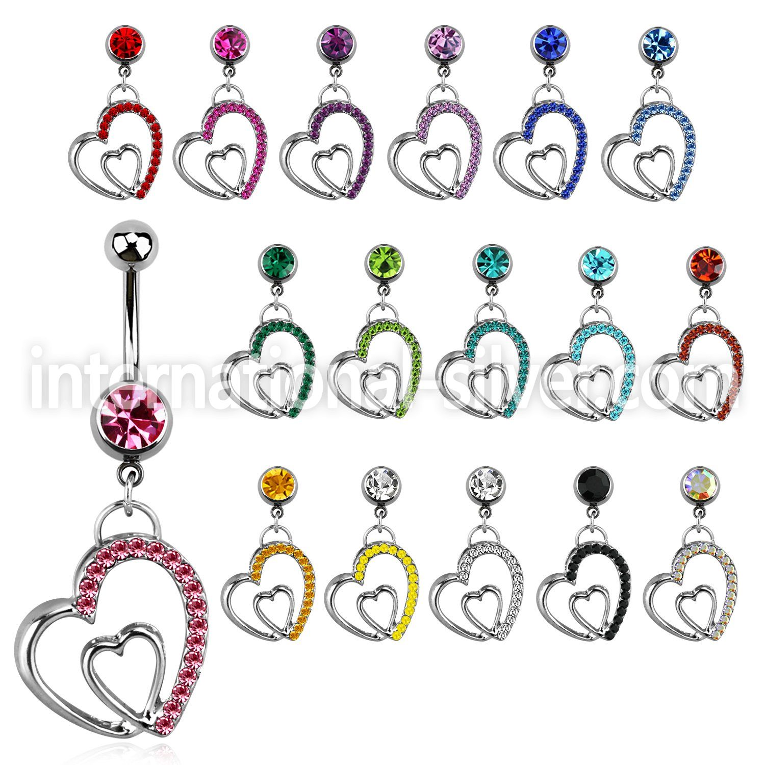 mcdhrc1 belly rings surgical steel 316l belly button