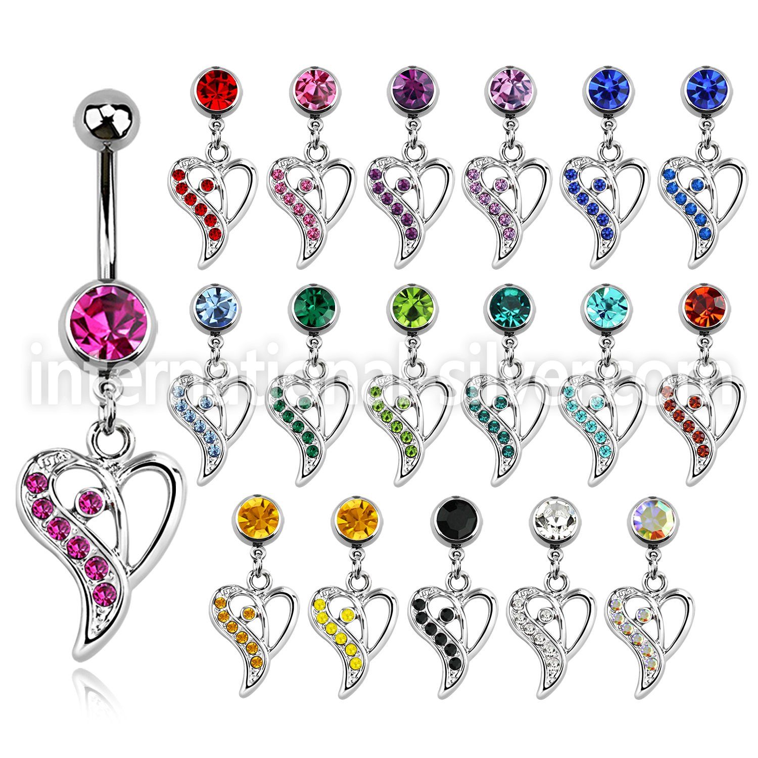 mcdhrc2 belly rings surgical steel 316l belly button