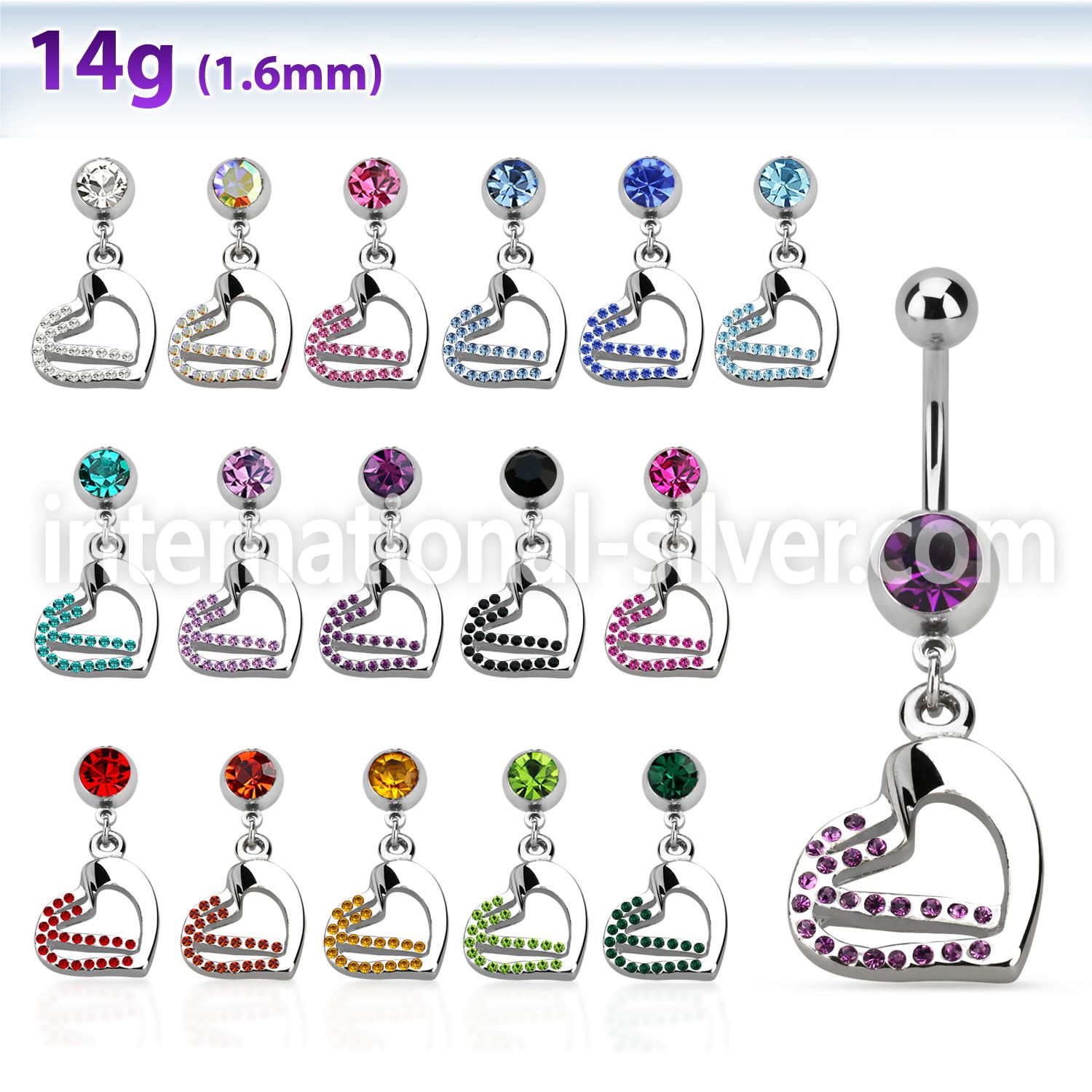 mcdhrc5 belly rings surgical steel 316l belly button
