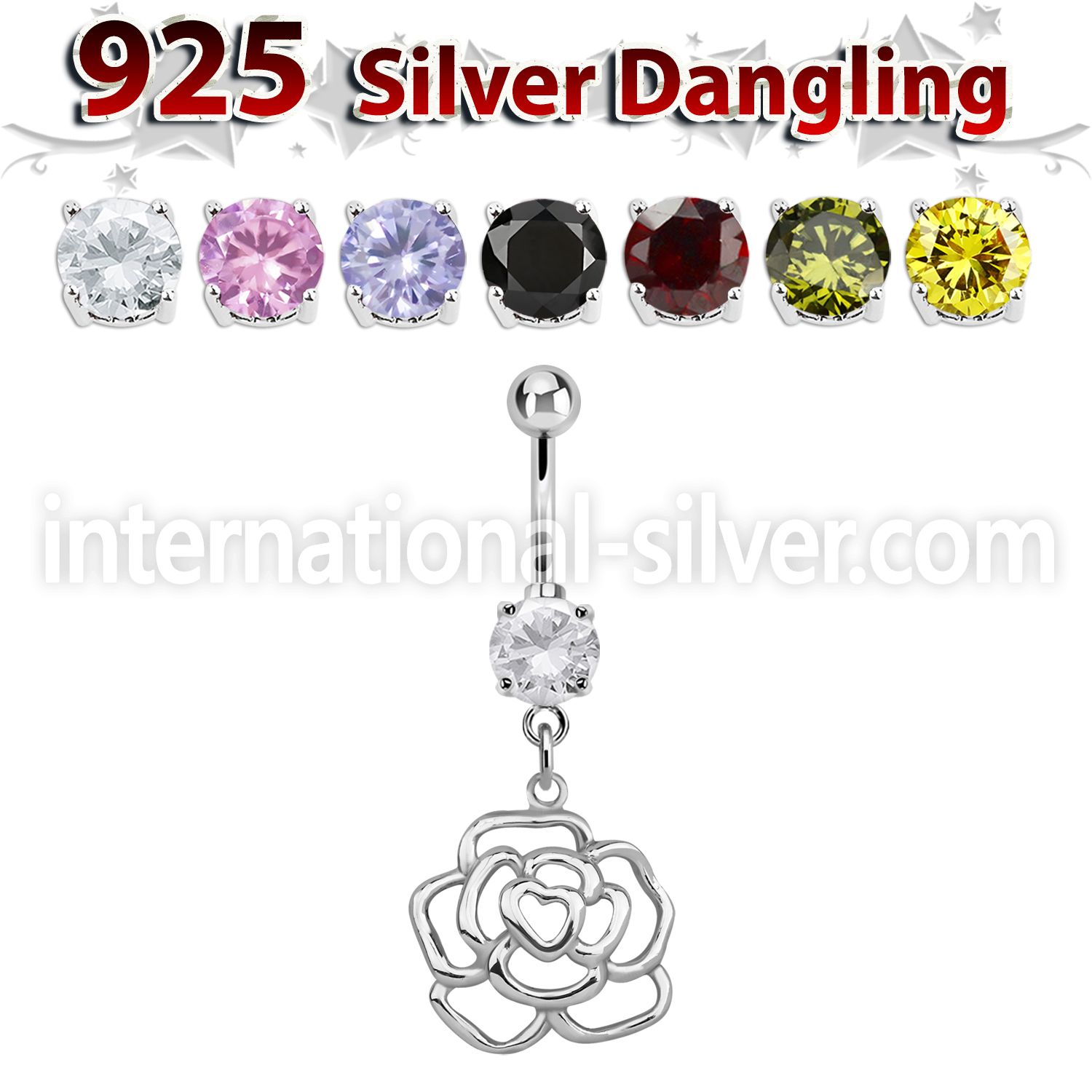 mcdvd10 belly rings surgical steel 316l belly button