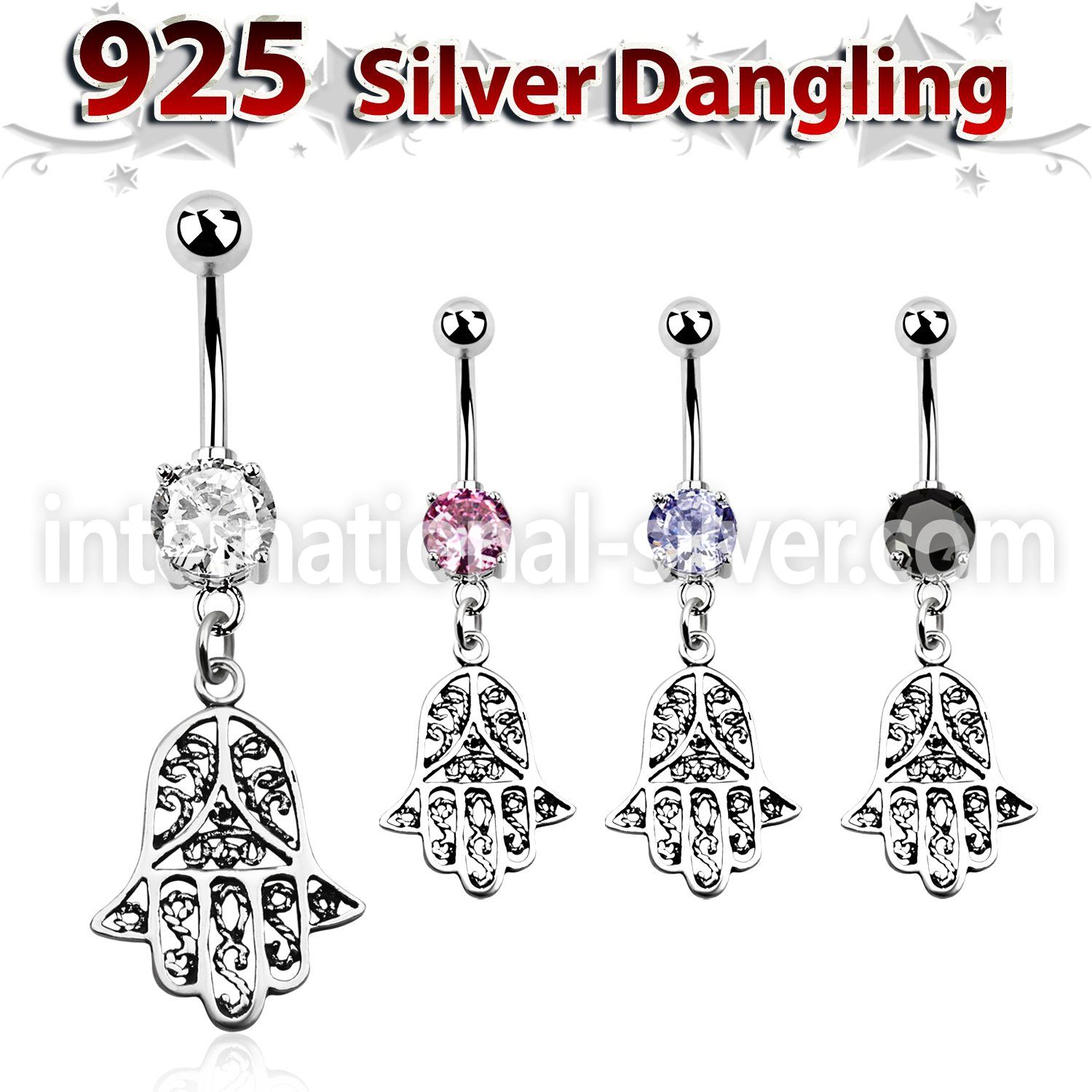 mcdvd14 belly rings surgical steel 316l belly button