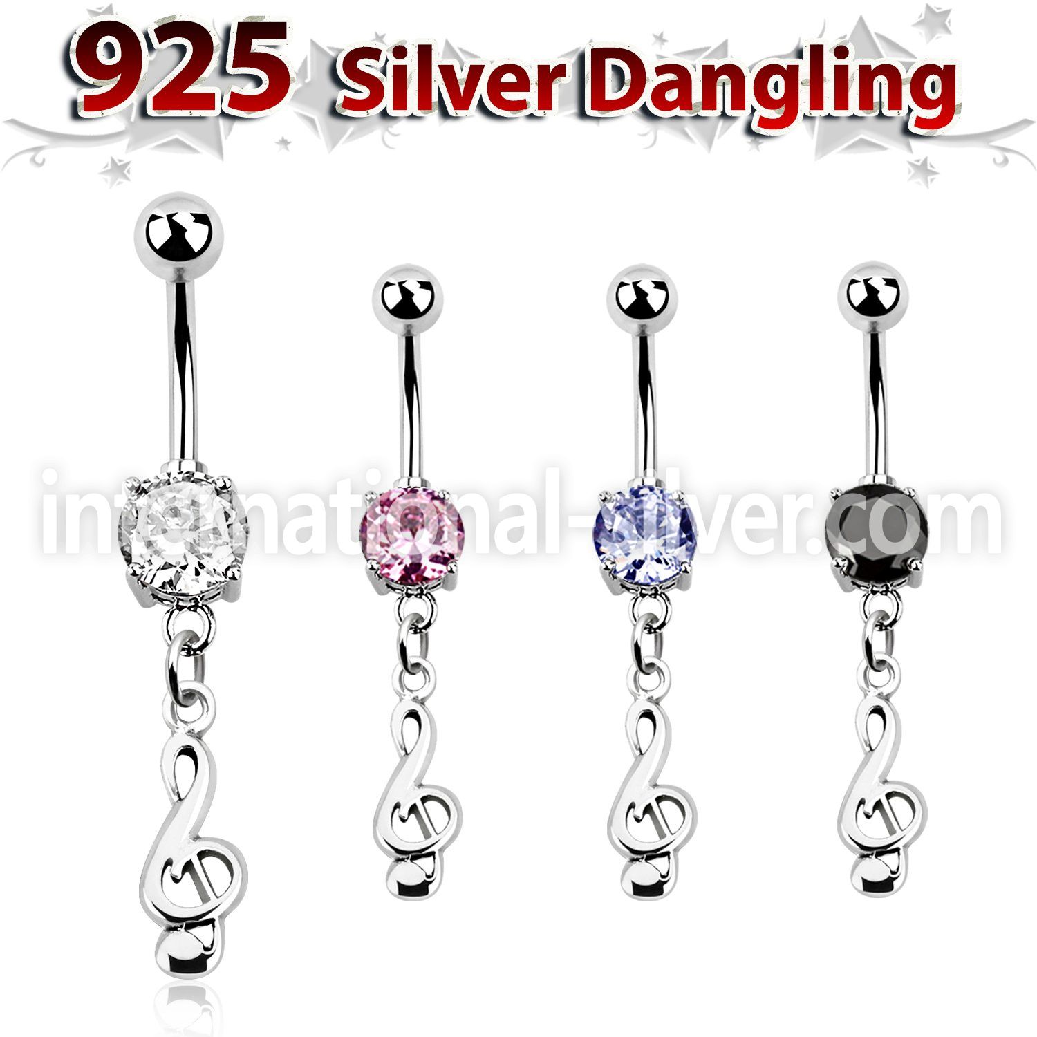 mcdvd17 belly rings surgical steel 316l belly button