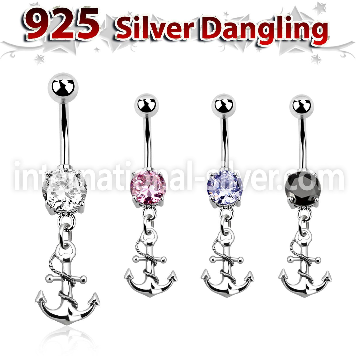 mcdvd18 belly rings surgical steel 316l belly button