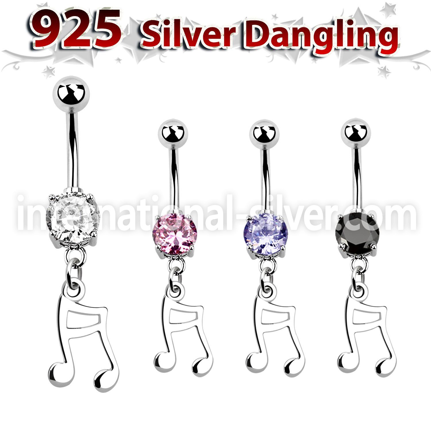 mcdvd20 belly rings surgical steel 316l belly button