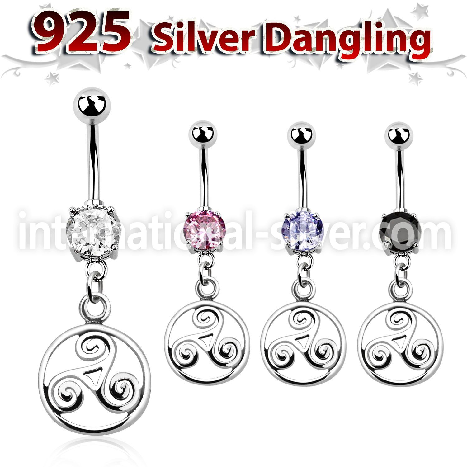 mcdvd23 belly rings surgical steel 316l belly button