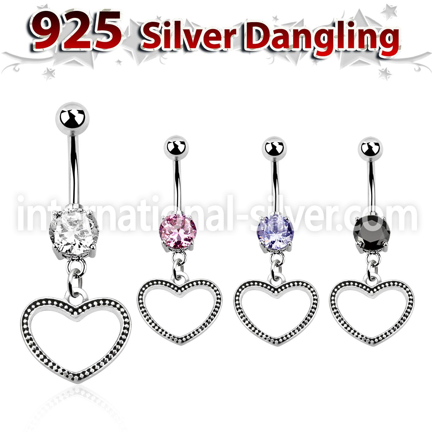 mcdvd24 belly rings surgical steel 316l belly button