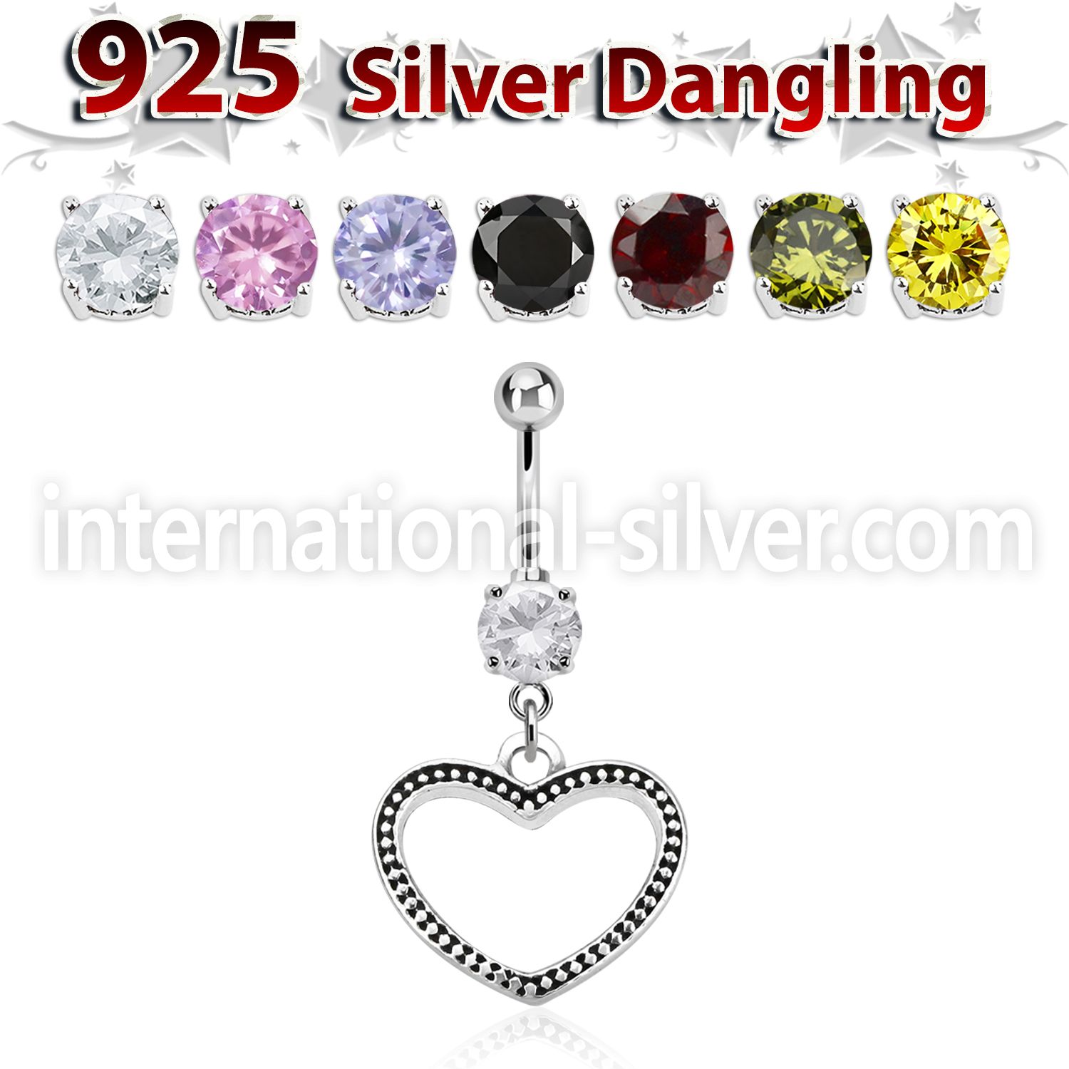 mcdvd24 belly rings surgical steel 316l belly button