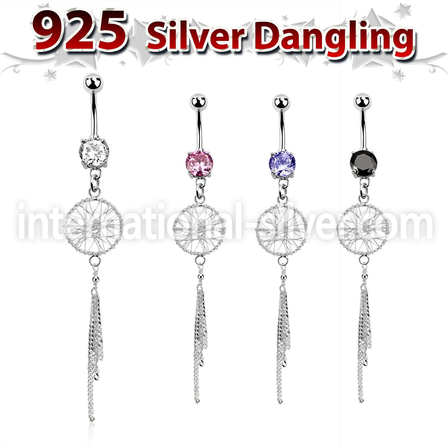 mcdvd25 belly rings surgical steel 316l belly button