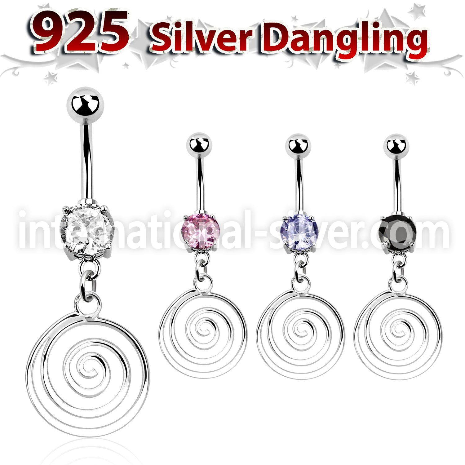 mcdvd32 belly rings surgical steel 316l belly button