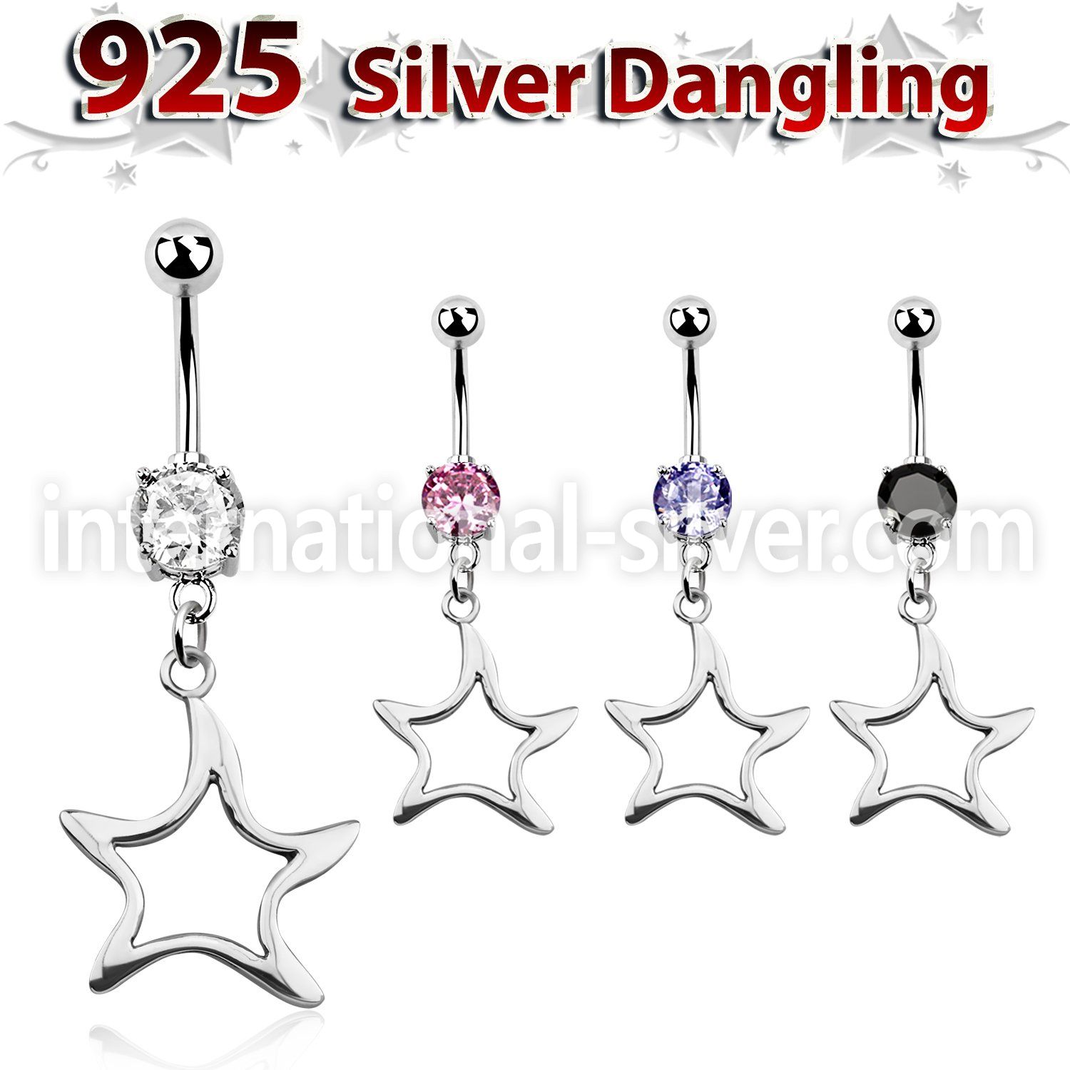 mcdvd8 belly rings surgical steel 316l belly button