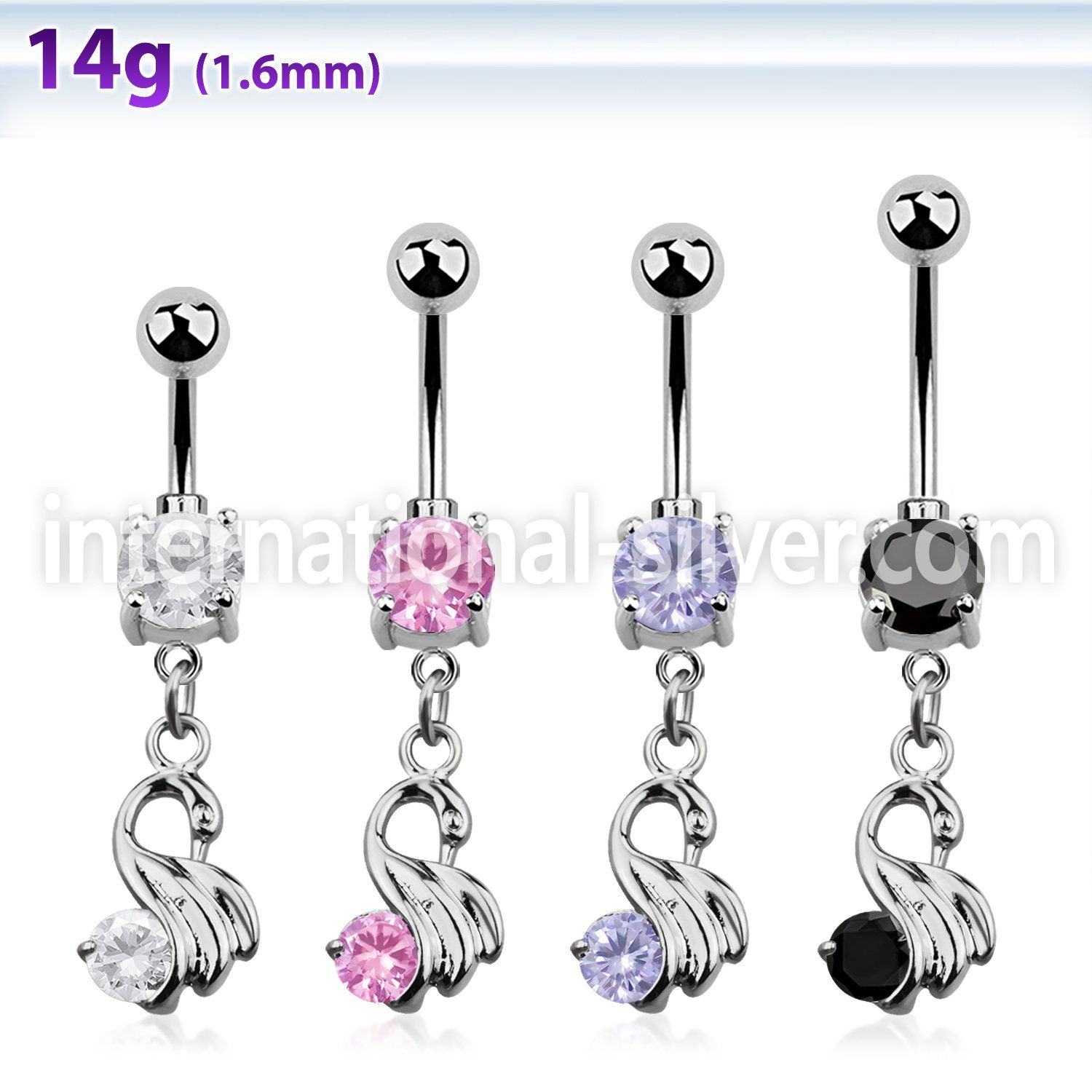 mcdz375 belly rings surgical steel 316l belly button