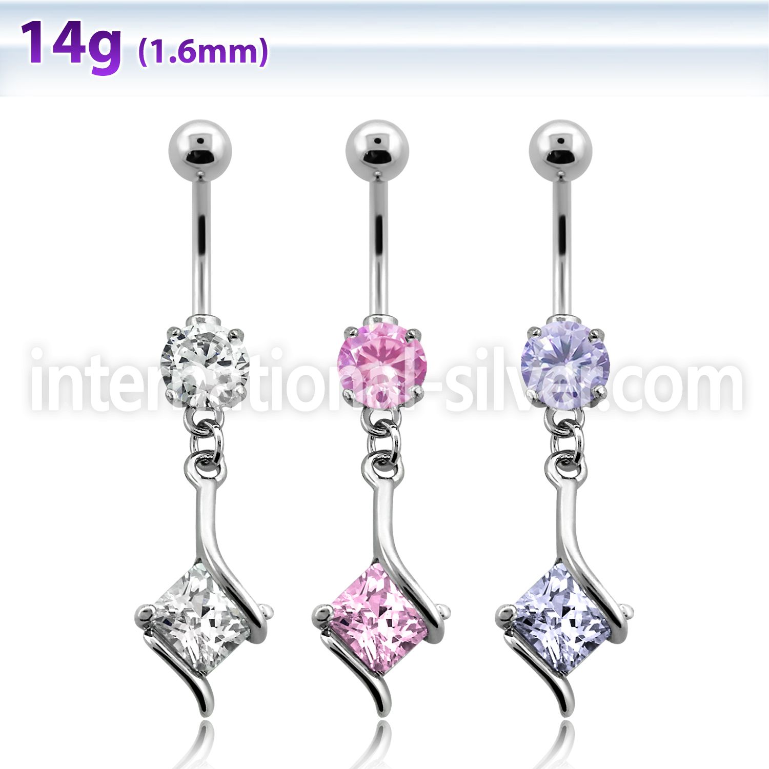 mcdz406 belly rings surgical steel 316l belly button