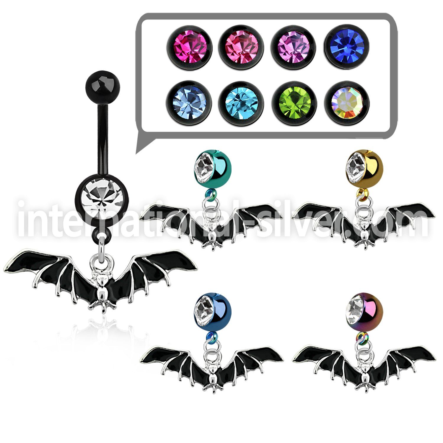 mdk569 belly rings anodized surgical steel 316l belly button