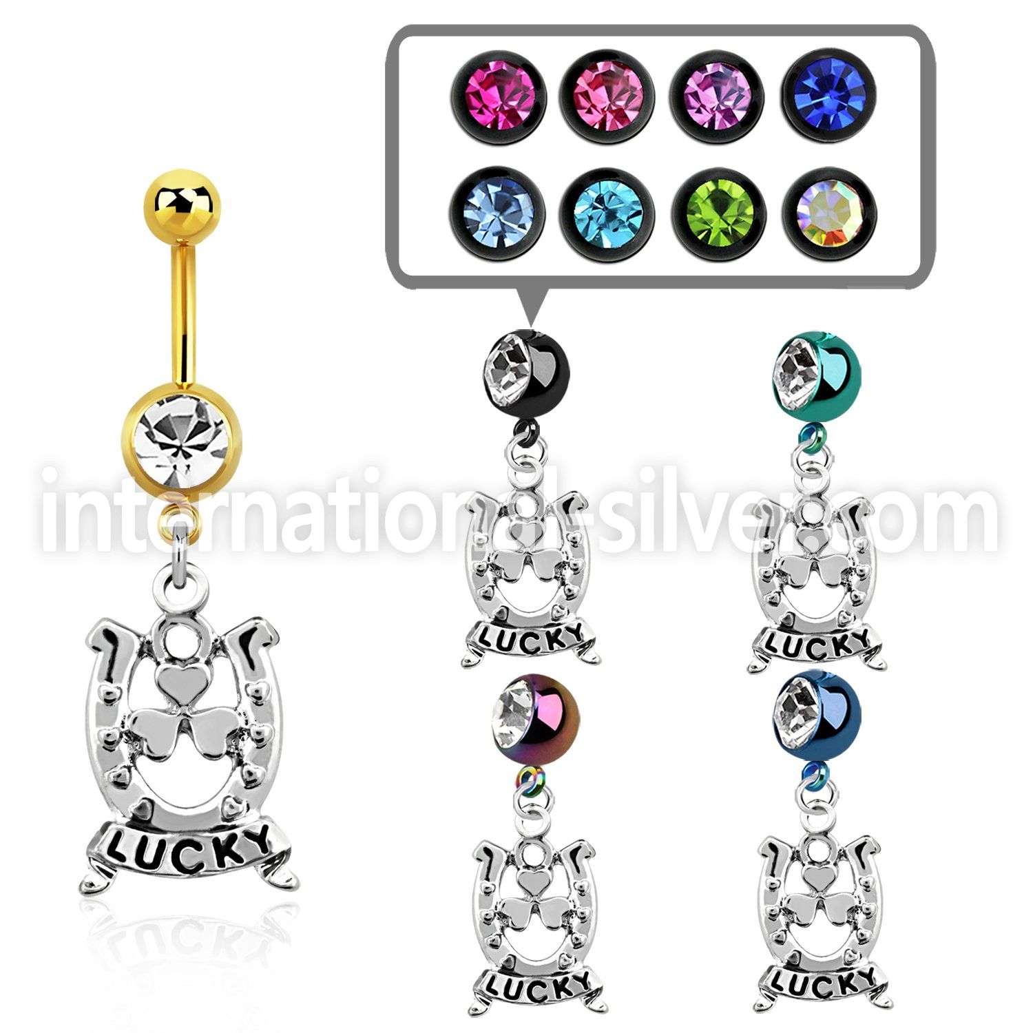 mdk572 belly rings anodized surgical steel 316l belly button