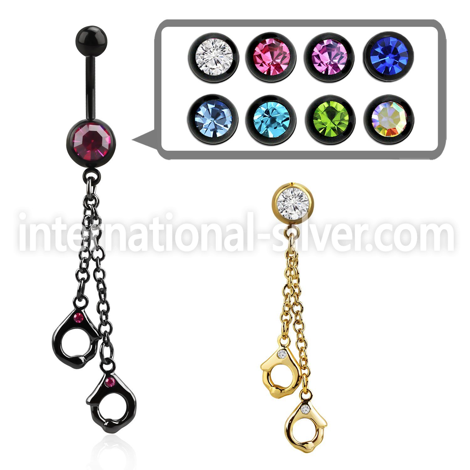 mdk652 belly rings anodized surgical steel 316l belly button