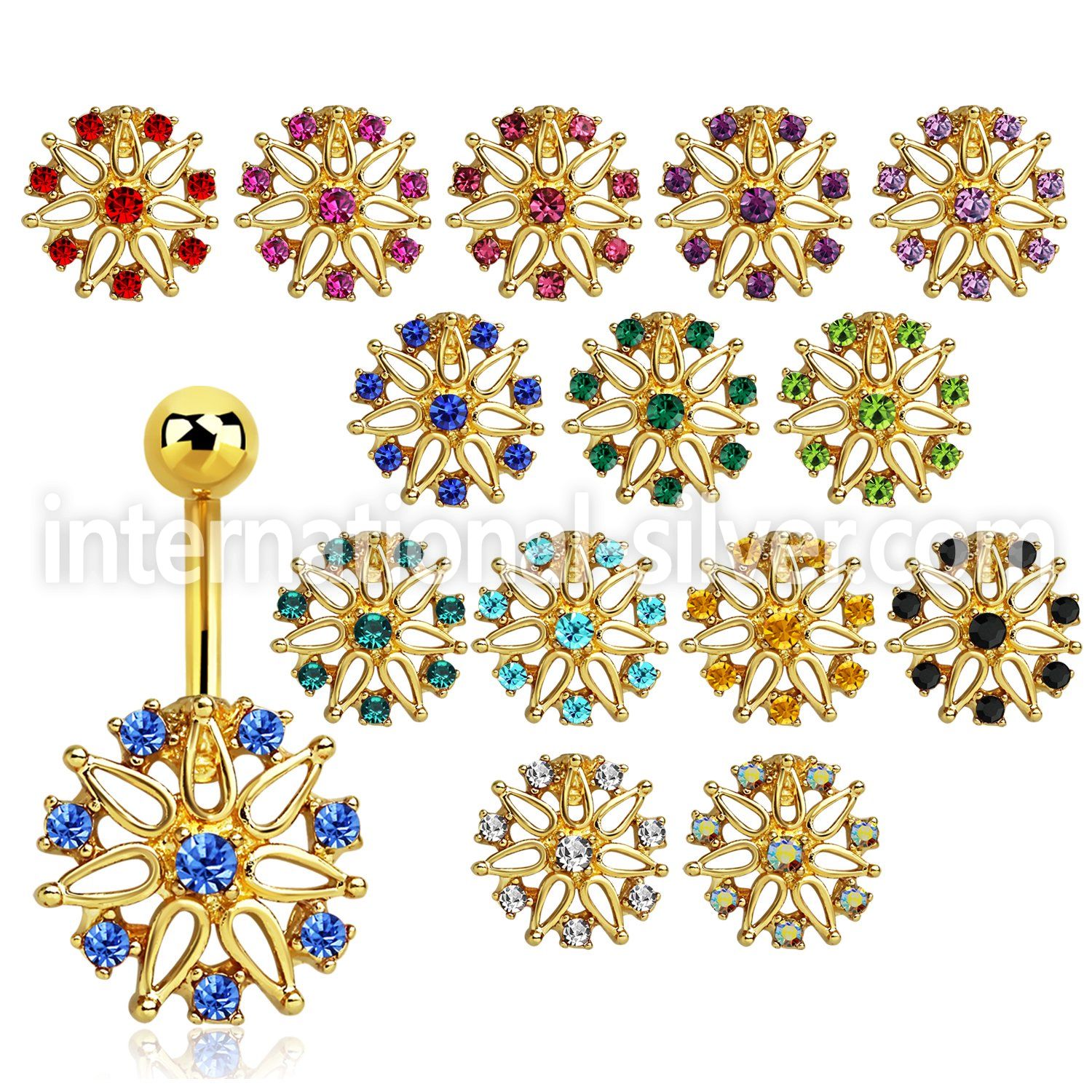 mdk700 belly rings anodized surgical steel 316l belly button