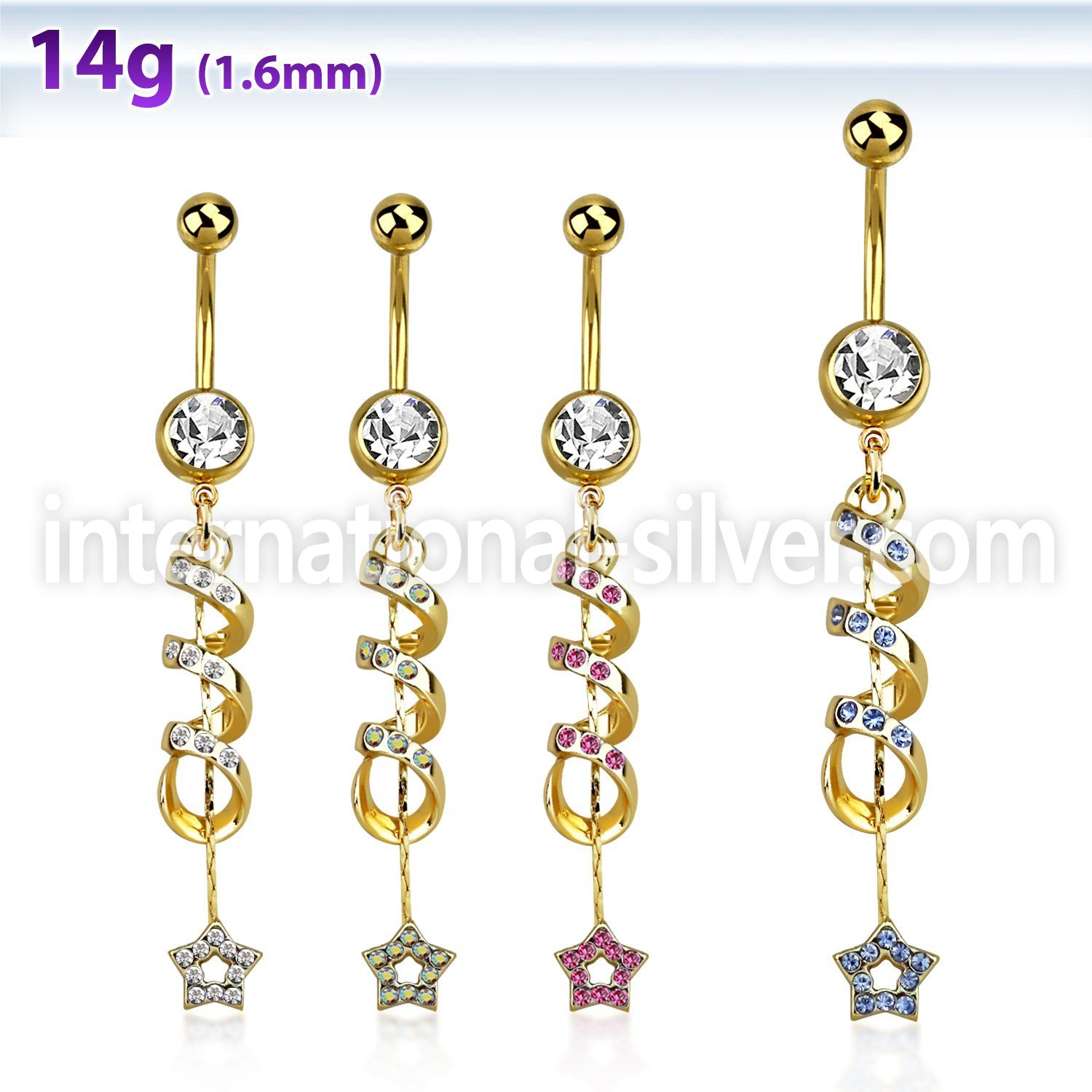 mdk701 belly rings anodized surgical steel 316l belly button