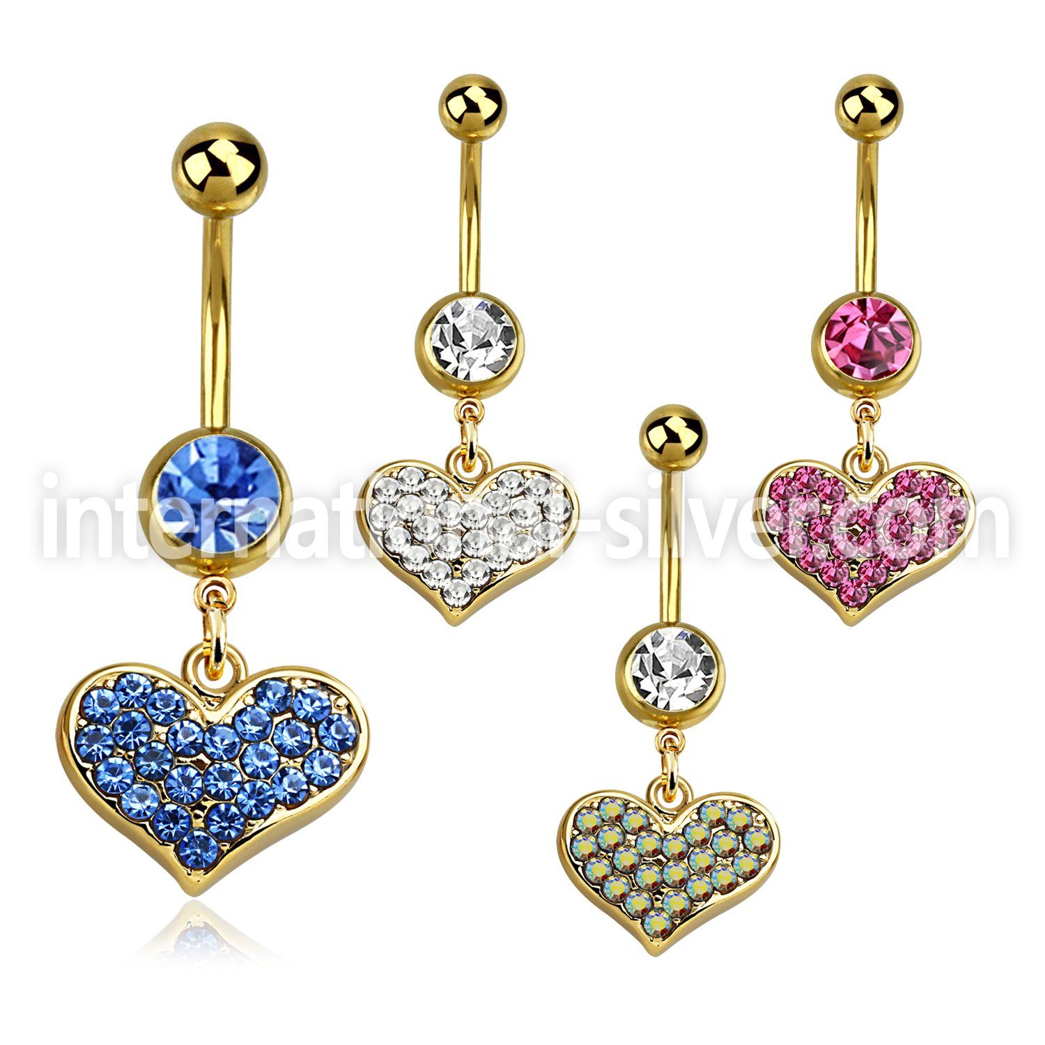 mdk705 belly rings anodized surgical steel 316l belly button