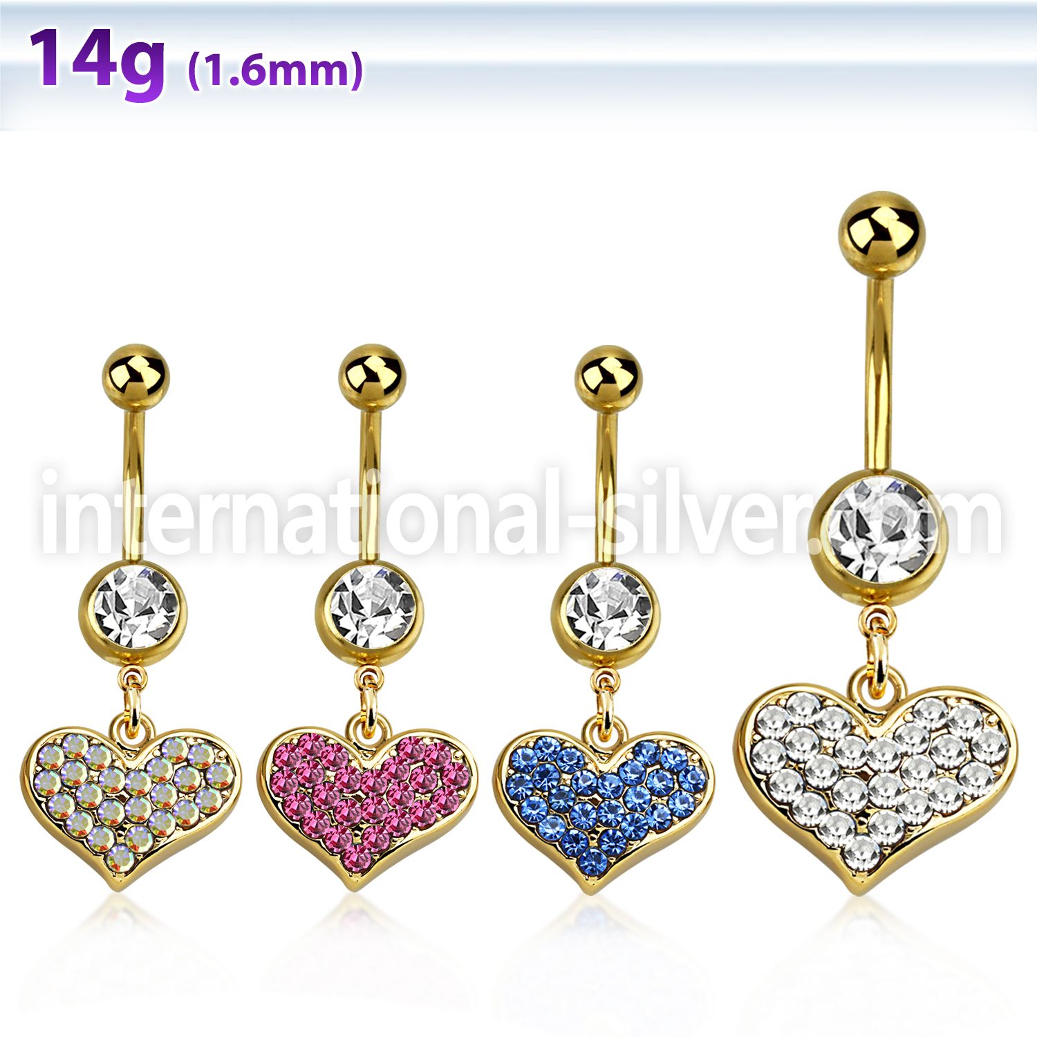 mdk705 belly rings anodized surgical steel 316l belly button