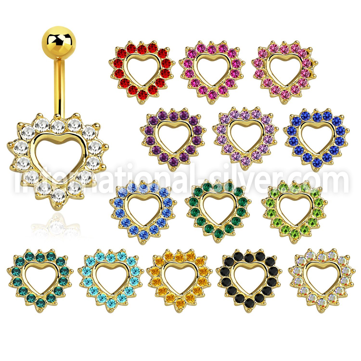 mdk708 belly rings anodized surgical steel 316l belly button