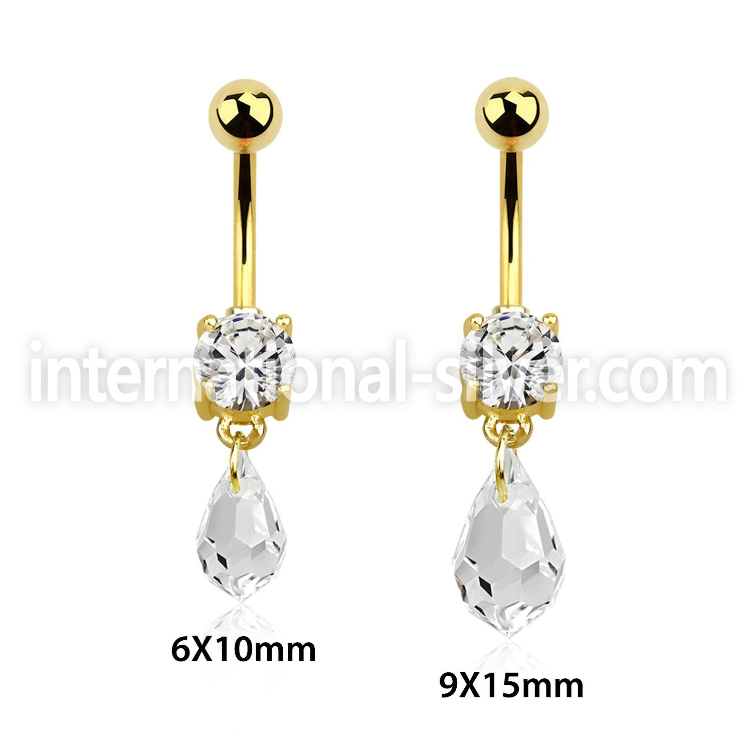 mdk710 anodized steel bellybutton curved barbell cz teardrop