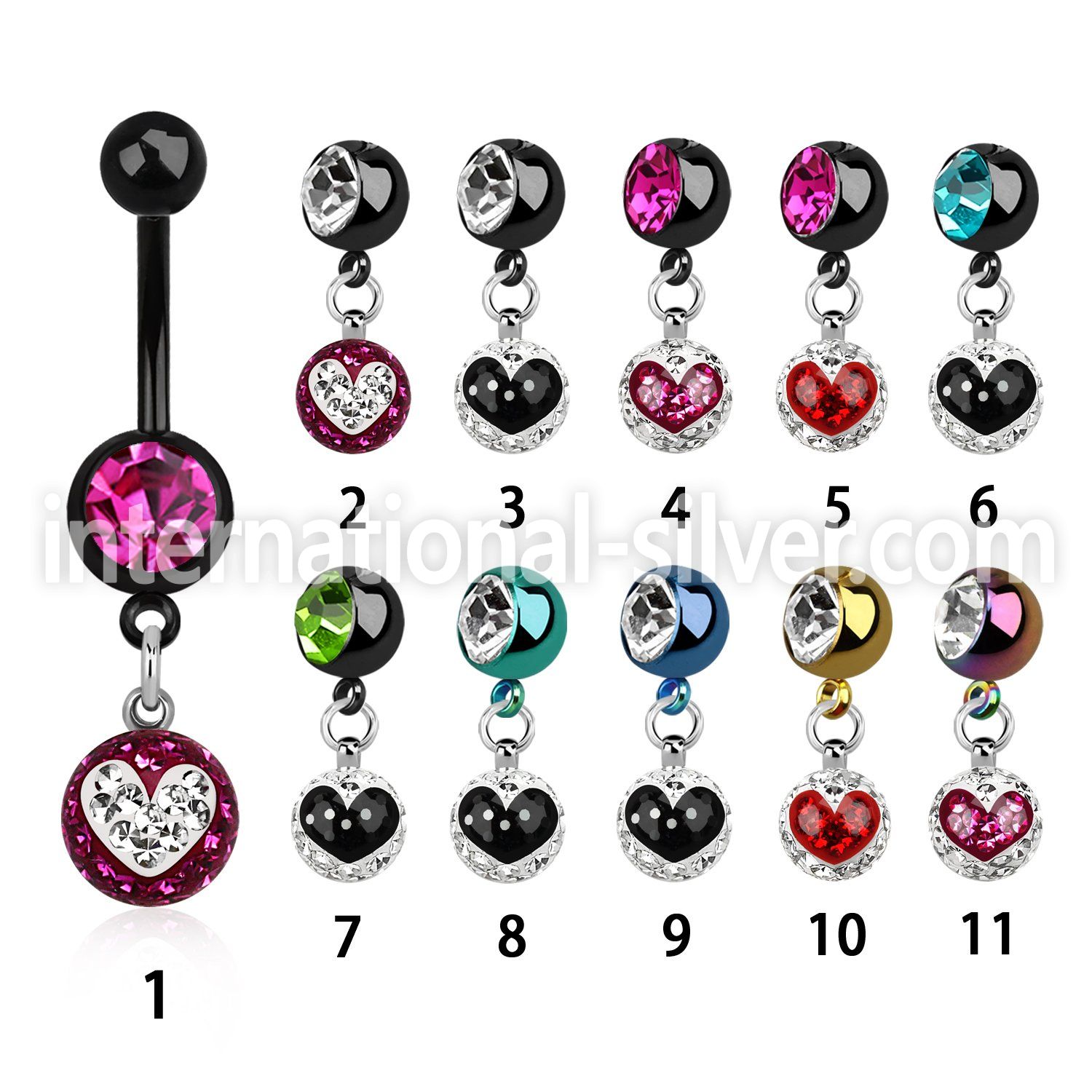 mdkfr8b belly rings anodized surgical steel 316l belly button