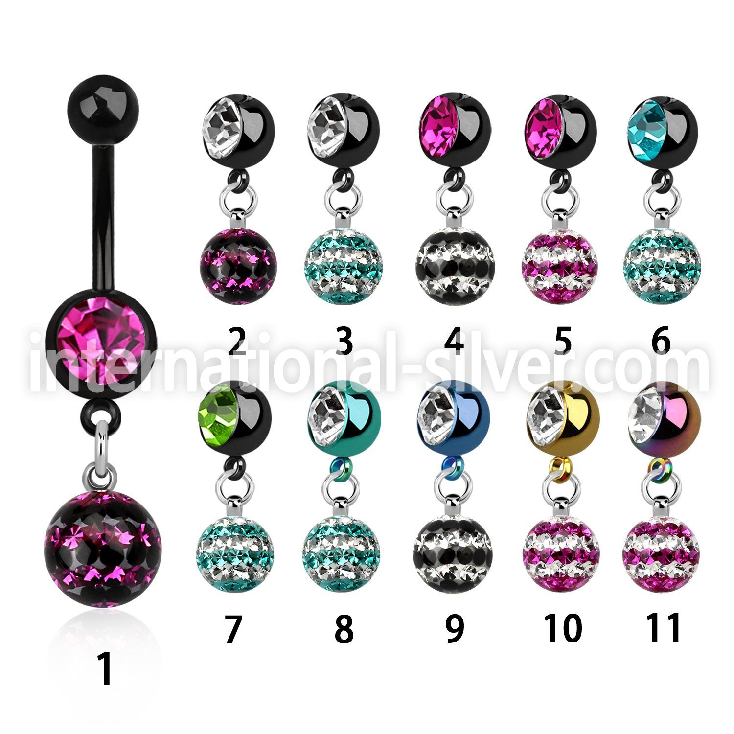 mdkfr8d belly rings anodized surgical steel 316l belly button